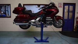 Big Blue Motorcycle Lift 2019 Honda Gold Wing DCT 1800