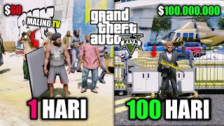 100 HARI DI GTA 5 !! DARI SEORANG TUKANG PALAK SAMPE JADI PERAMPOK PALING DITAKUTI GTA 5 MOD