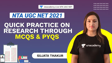 Quick Practice on Research through MCQs & PYQs| NTA UGC NET 2021| Education | Sujata| Unacademy NTA