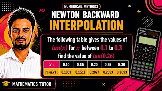 Find tan(0.26) Using Newton Backward Interpolation 🔥 | Easy Method | VTU Numerical Methods