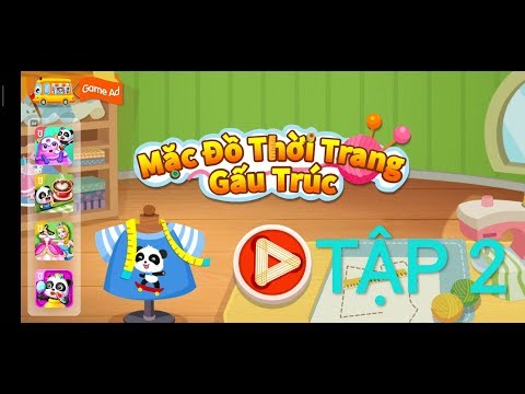 Mặc Đồ Trời Trang Gấu Trúc | May váy và Quần | Wearing Panda Fashion | BabyBus Kids Games | Tập 2