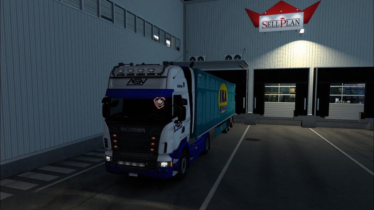 ETS2 |  Stockholm (SE) -Bern (CH) |  Scania V8 Open pipe | parte 1