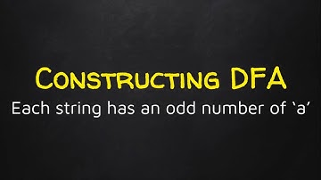 Construct DFA that has an odd number of a