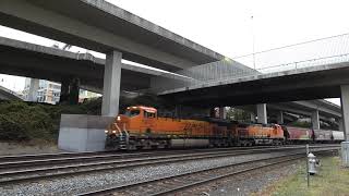 (Northbound) BNSF Empty Grain Train passes through 21ST Street.