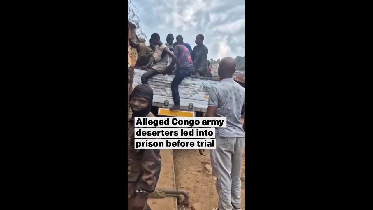 Alleged Congo army deserters led into prison before trial #short #shorts