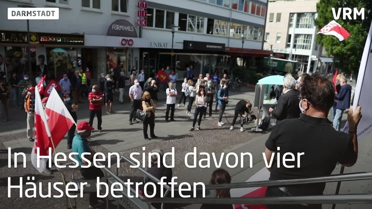 Darmstadt Demo Gegen Schliessung Von Karstadt Kaufhof Youtube