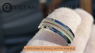 Exquisite Floating Hair Tungsten Ring with White Opals - Unparalleled Shine & Craftsmanship