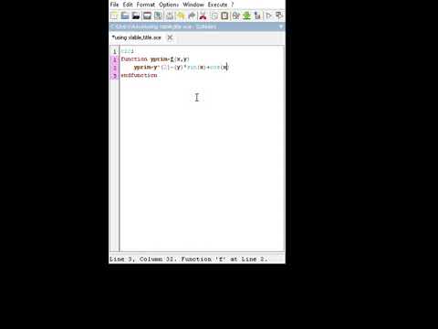 Basics of Scilab using functions, plot, x-label, y-label.