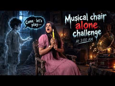 I did the MUSICAL CHAIR ALONE Challenge at 3:00AM!! *Ghost Caught on Camera?* | Jenni's Hacks