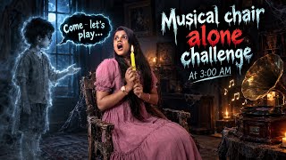 I did the MUSICAL CHAIR ALONE Challenge at 3:00AM!! *Ghost Caught on Camera?* | Jenni's Hacks