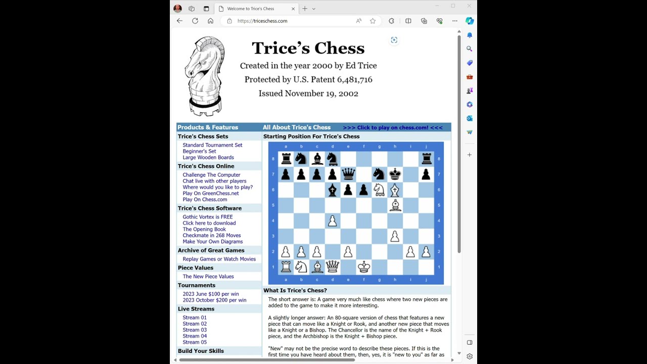 How To Play Trice's Chess