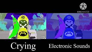 Racist Mario Side By Side Comparison [Crying Vs. Electronic Sounds]