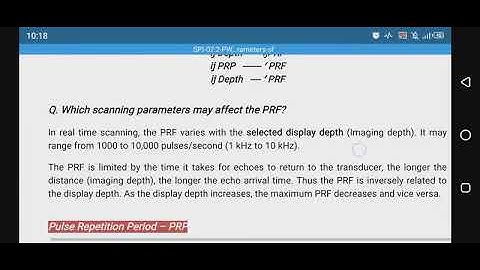 Pulse wave and Continuous wave parameters