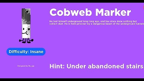 How to get Cobweb Marker - Find The Markers