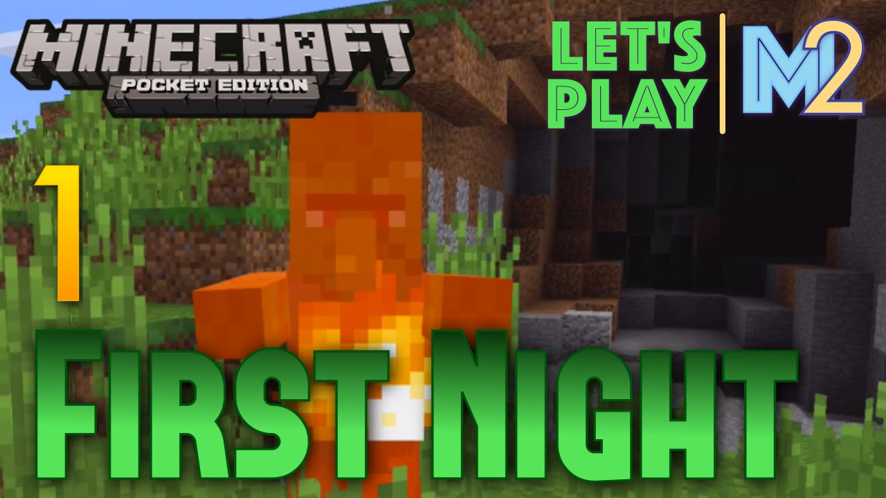 Minecraft PE - Survival Let's Play Ep 1: First Night - YouTube