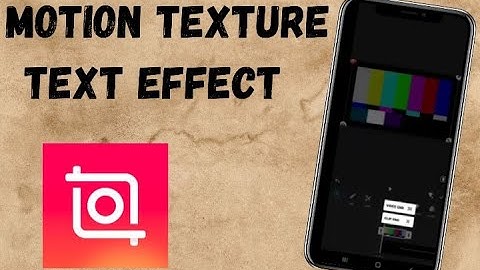 How to create motion texture text effect intro (Inshot Tutorial) | Edit with inshot