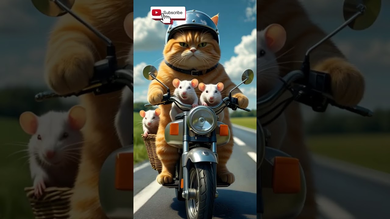 Chubby Orange Cat Cooks Rat in the Cutest Way! 