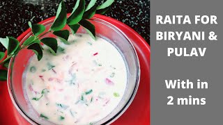 Raitha For Biryanipulav Raita Recipes