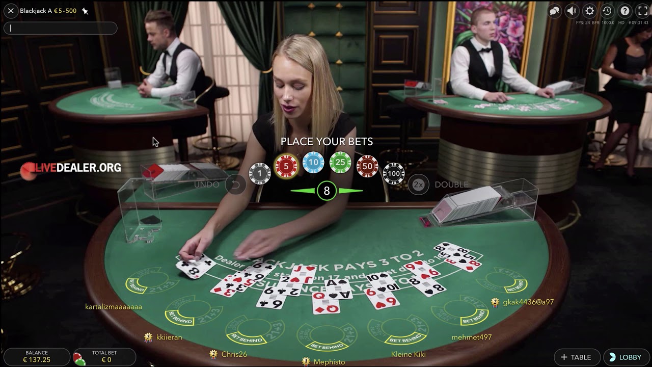 Hard to get a seat at some live blackjack tables YouTube