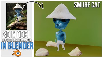 How to Make Smurf Cat Meme in 3D - Blender Tutorial (Full Timelapse)