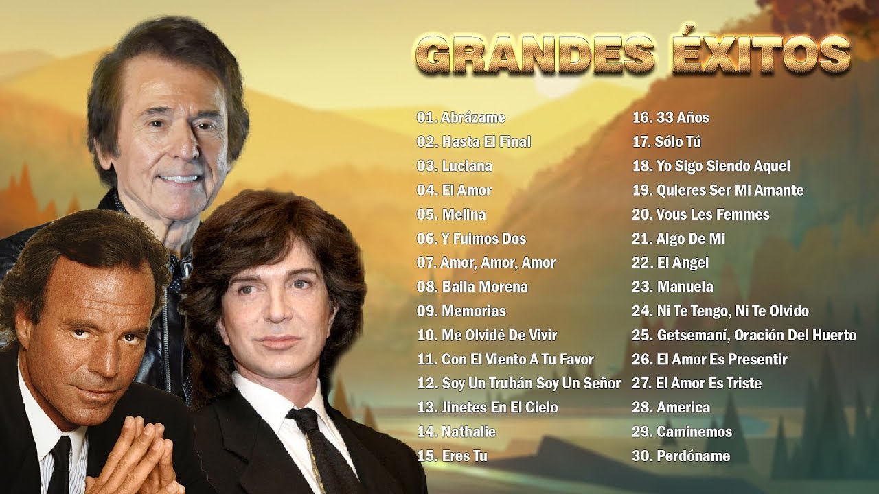JULIO IGLESIAS, CAMILO SESTO, RAPHAEL - 30 GRANDES EXITOS BALADAS ...