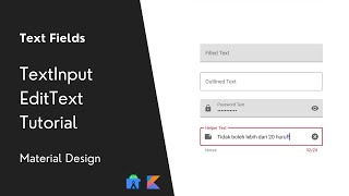 Famous TextInput & EditText | Text Fields | Material Design | Android UI Tutorial Wealth