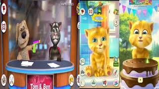 Talking Tom & Ben News vs My Talking Ginger vs My Talking Ginger 2 Gameplay Android ios