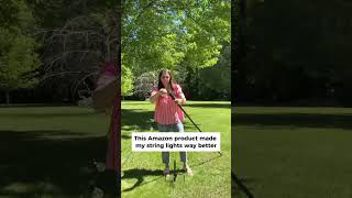 Easy Outdoor String Light Hack for Backyard Parties