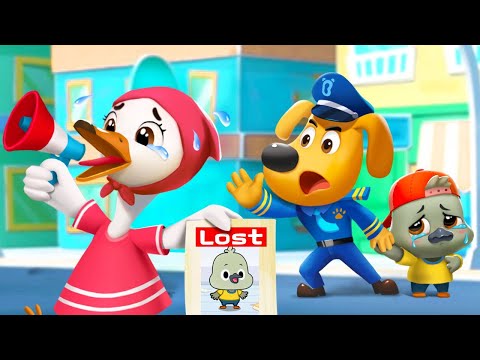 Baby's Looking for Mommy | Police Cartoon | Safety Cartoon | Kids Cartoon | Sheriff Labrador