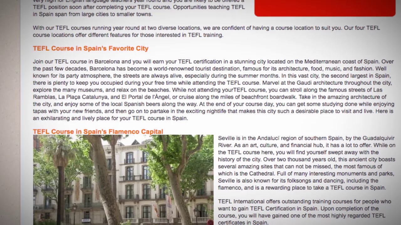 TESOL Course in Spain | Teach & Live abroad! - YouTube