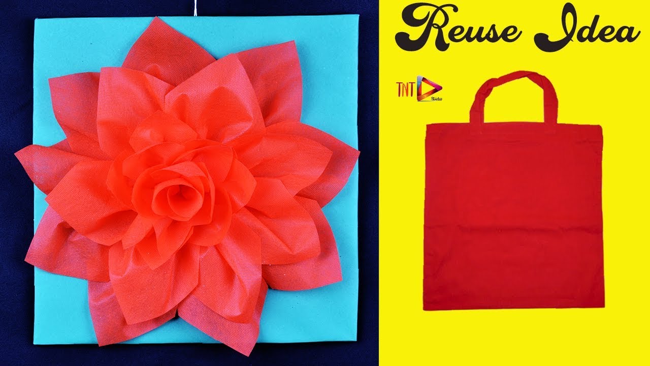 Reusable Shopping Bags DIY Giant Flower Wallmate | Reduce-Reuse-Recycle Carry Bag Large Flower