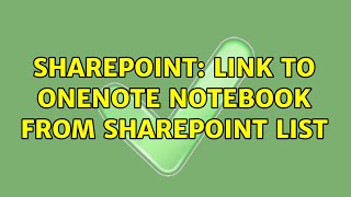 Sharepoint: Link to OneNote Notebook from SharePoint List
