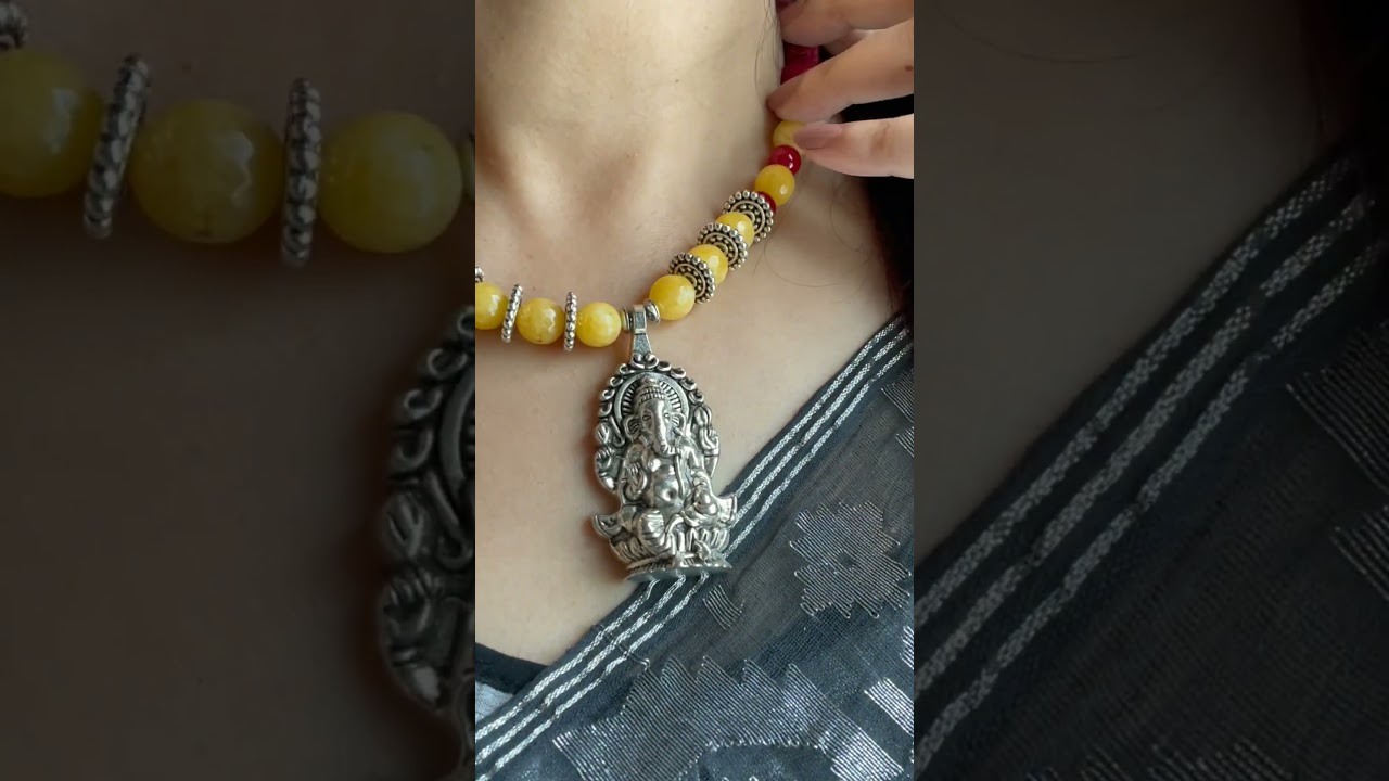 Handmade German Silver Necklace set /AVNTIKA / P21 NLER 489