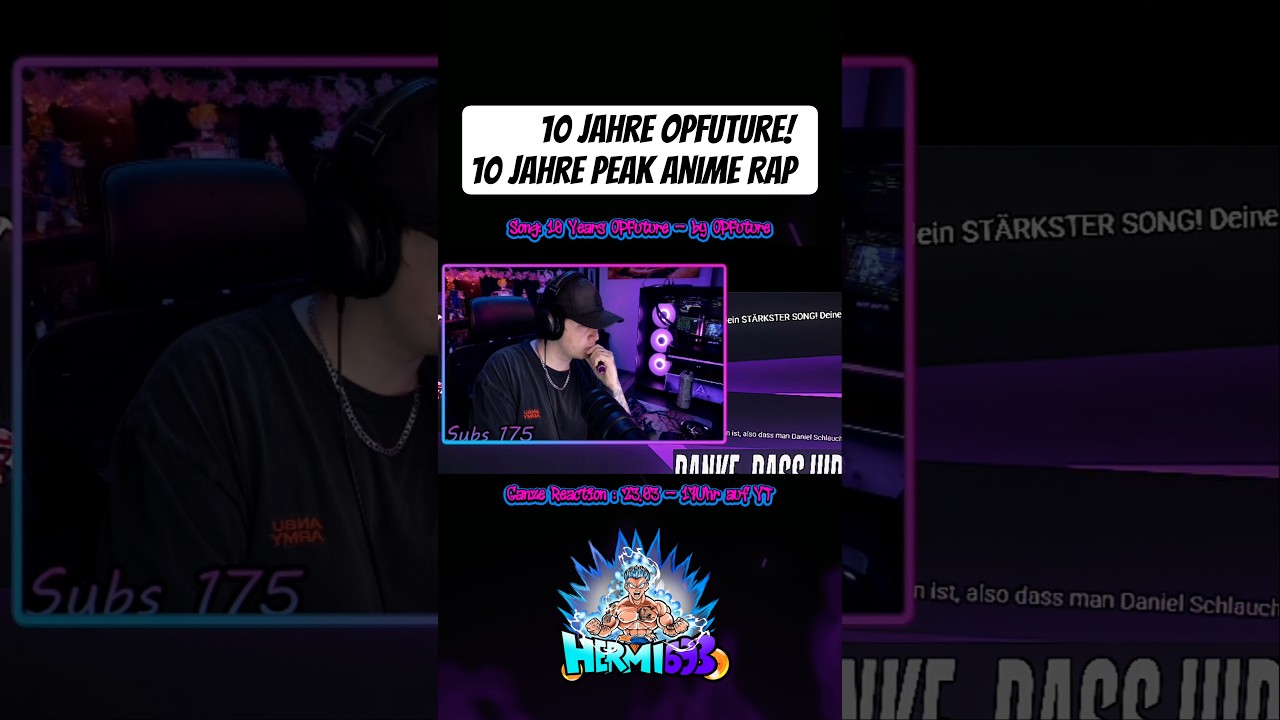10 Jahre OPFuture Anime Rap! 10 Jahre Motivation! | Hermi693 Reaction #animerap #anime