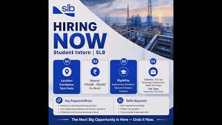 #SLB #StudentIntern #Internship #EngineeringJobs #FreshersJobs #DiplomaJobs