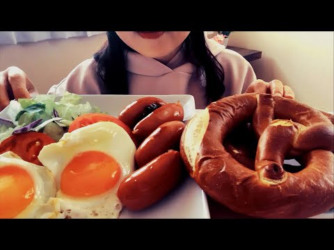 【咀嚼音/ASMR】ブレッツェルで朝食を食べる/Eat breakfast at Bretzel/EatingSounds/mukbang