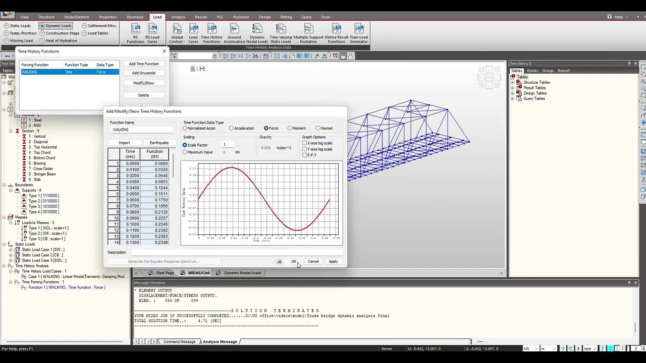 Vibration Analysis for Pedestrian Bridge