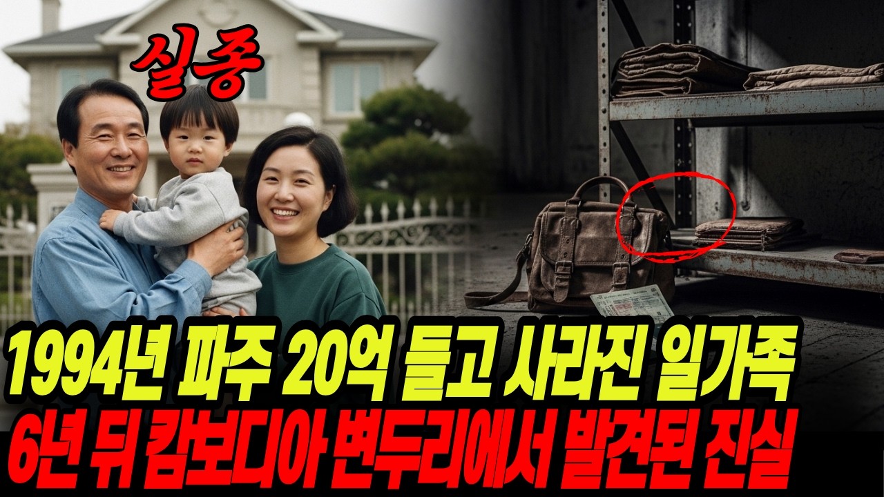 1994년 파주 20억 들고 캄보디아로 야반도주한 일가족, 6년 뒤 캄보디아 변두리에서 발견된 경악할 진실
