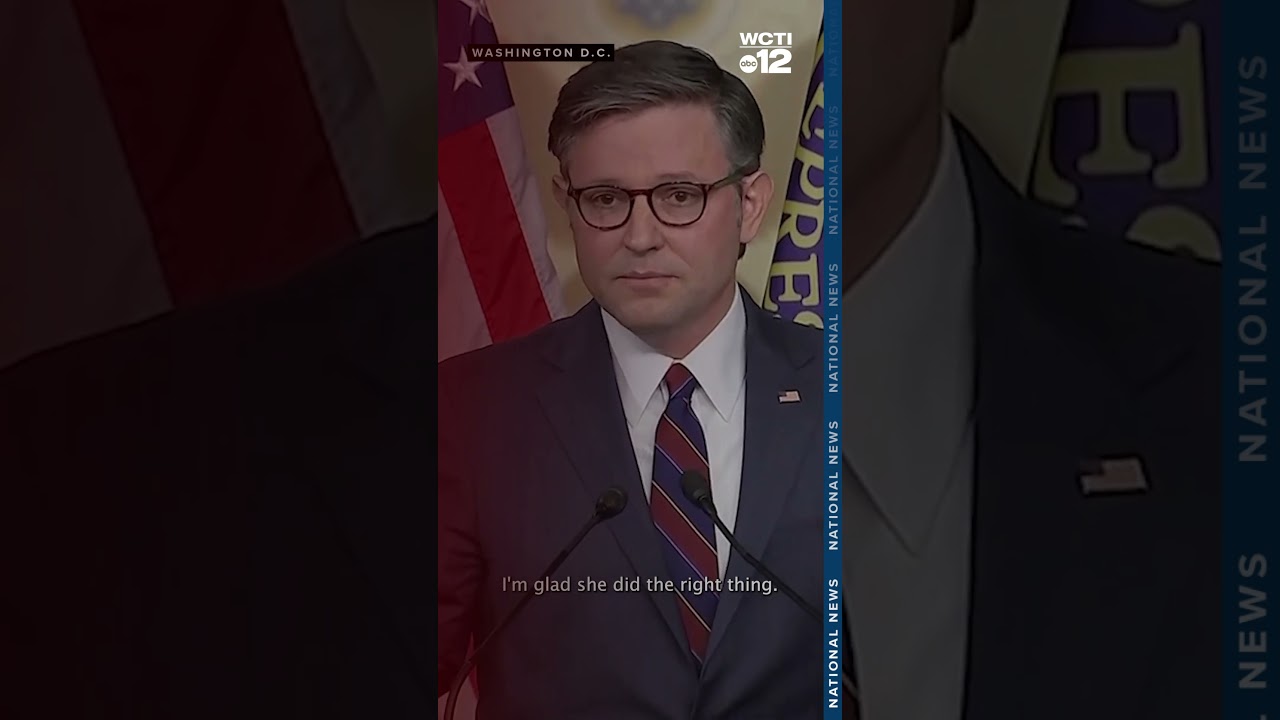 Speaker of The House Mike Johnson speaks after Secret Service director resigns