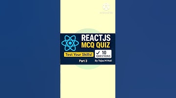 ReactJS MCQ Quiz |  ReactJS Interview question with explanation.#shorts #short #shortsfeed#youtube