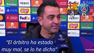 Declaración de Xavi Barcelona 1-4 PSG goles de Psg