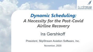Dynamic Scheduling at PSS2020   11 mins