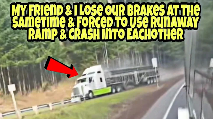 2 Truck Drivers Lose Their Brakes & Forced To Use Runaway Ramp & Crash Into Eachother 🤯