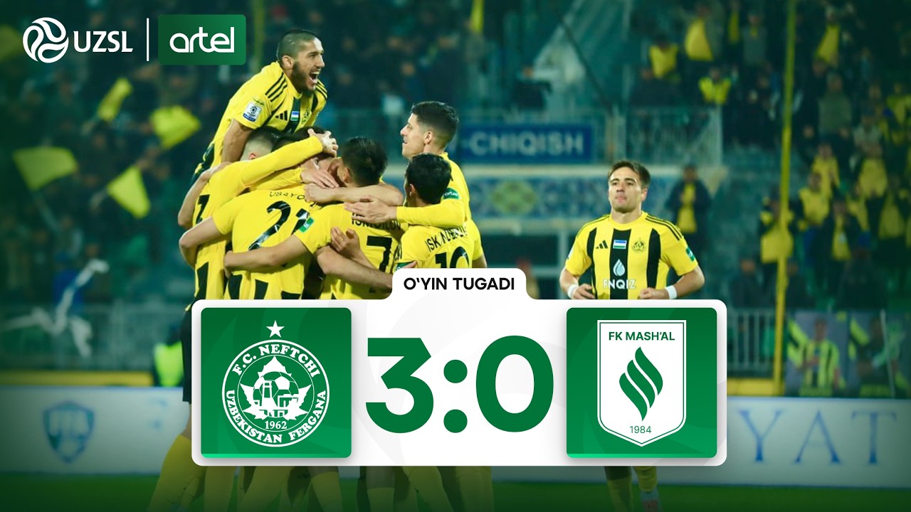 Superliga 1-tur. Neftchi - Mash’al bahsida kiritilgan gollar va xavfli vaziyatlar (Highlights)