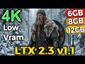 LTX 2.3 v1.1 (6/8/12)GB VRAM: FREE 4K Comfy UI LOW VRAM Workflow (Fixed OOM)