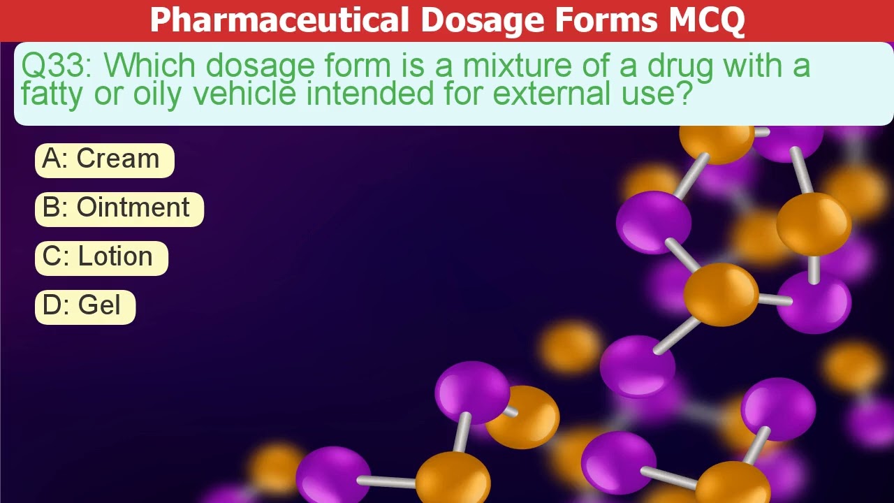 Pharmaceutical Dosage Forms MCQ Practice for NEET/Pharma Students