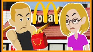 Childish Dad Misbehaves At Mcdonalds