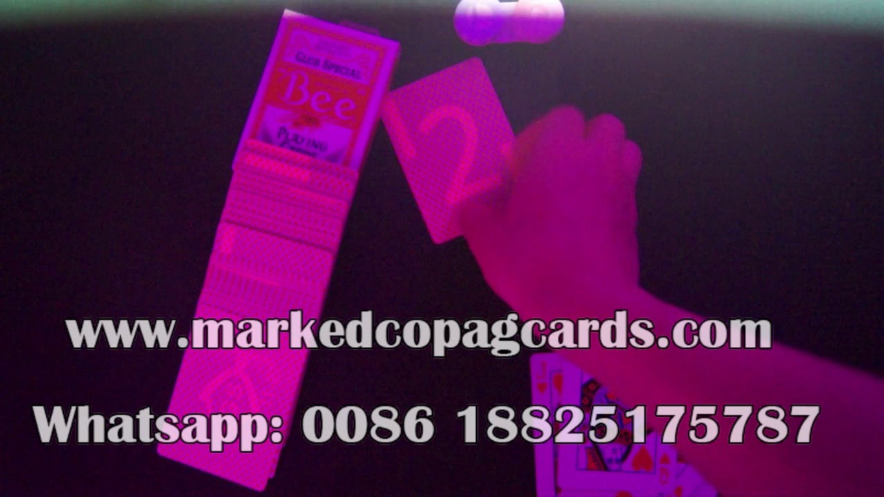 Bee marked  playing cards with luminous ink, how to mark cards, poker cheat