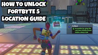 How To Unlock Fortbyte 5 Location Guide Accessible Using Laid Back Shuffle Emote Inside Dance Club