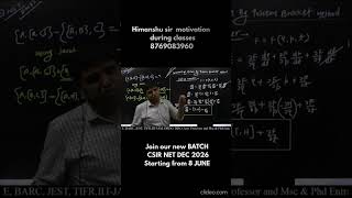 Himanshu Sir motivation during class |Join NEW BATCH| Complete preparation #csirnet #explorephysics